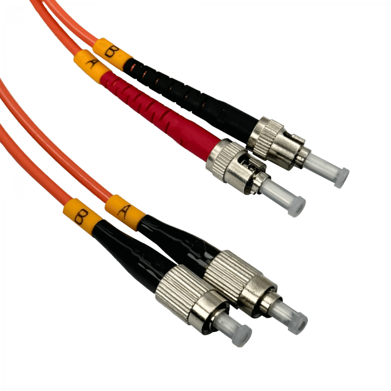 1mt FC-ST OM1 Multimodo MM Duplex Jumper Fibra 62.5/125um LSZH