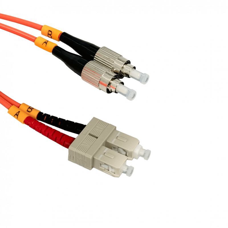 1mt SC-FC OM1 MultiModo MM Duplex Jumper Fibra 62.5/125um LSZH