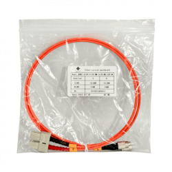 1mt SC-FC OM1 MultiModo MM Duplex Jumper Fibra 62.5/125um LSZH