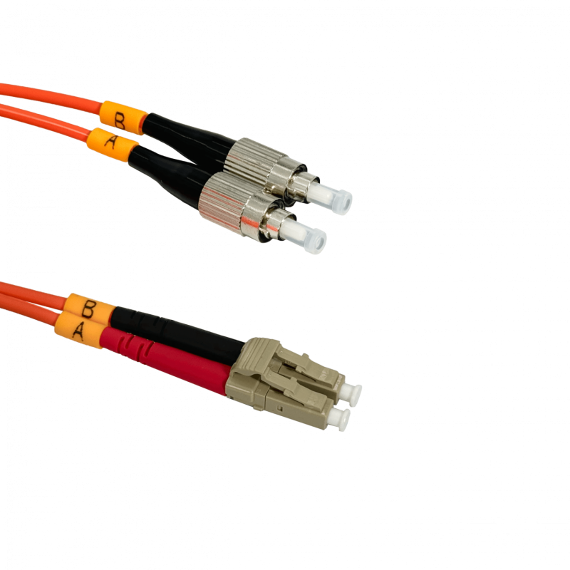 2mt LC-FC OM1 MultiModo MM Duplex Jumper Fibra 62.5/125um LSZH