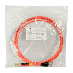 2mt LC-FC OM1 MultiModo MM Duplex Jumper Fibra 62.5/125um LSZH