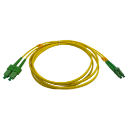 2mt SC/APC-LC/APC MonoModo SM Duplex Jumper Cable Fibra 9/125um 3mm
