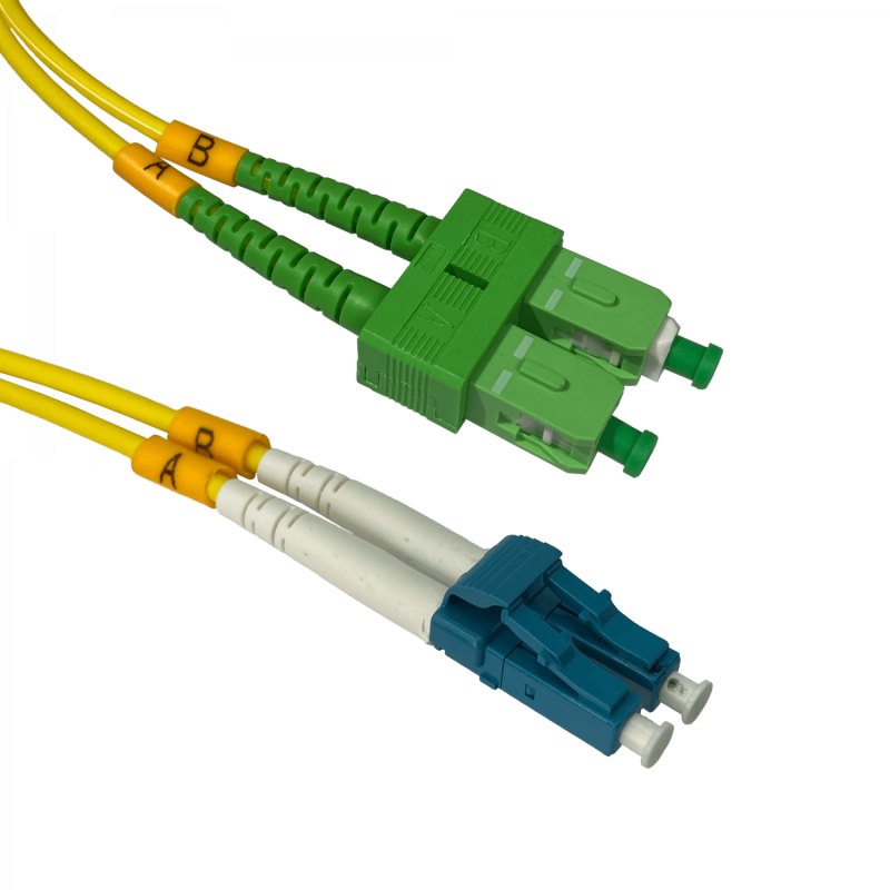 5mt SC/APC-LC/UPC MonoModo SM Duplex Jumper Cable Fibra 9/125um 3mm