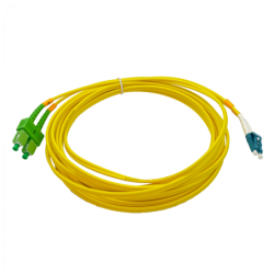 5mt SC/APC-LC/UPC MonoModo SM Duplex Jumper Cable Fibra 9/125um 3mm