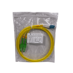2mt SC/APC-LC/UPC MonoModo SM Duplex Jumper Cable Fibra 9/125um 3mm