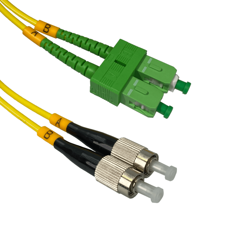 5mt SC/APC-FC/UPC MonoModo SM Duplex Jumper Cable Fibra 9/125um 3mm