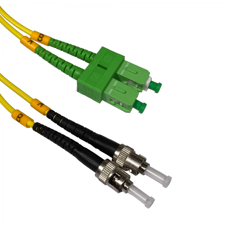 2mt SC/APC-ST/UPC MonoModo SM Duplex Jumper Cable Fibra 9/125um 3mm