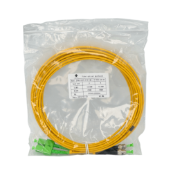 5mt SC/APC-ST/APC MonoModo SM Duplex Jumper Cable Fibra 9/125um 3mm