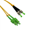 2mt SC/APC-ST/APC MonoModo SM Duplex Jumper Cable Fibra 9/125um 3mm