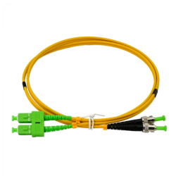 1mt SC/APC-ST/APC MonoModo SM Duplex Jumper Cable Fibra 9/125um 3mm