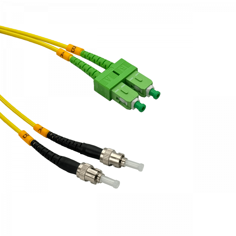 3mt SC/APC-ST/UPC MonoModo SM Duplex Jumper Cable Fibra 9/125um 3mm