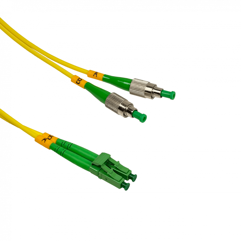 5mt LC/APC-FC/APC MonoModo SM Duplex Jumper Cable Fibra 9/125um
