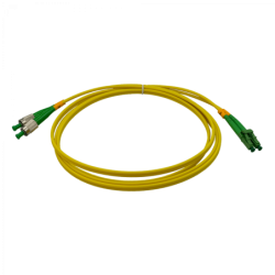 2mt LC/APC-FC/APC MonoModo SM Duplex Jumper Cable Fibra 9/125um