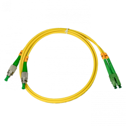 1mt LC/APC-FC/APC MonoModo SM Duplex Jumper Cable Fibra 9/125um