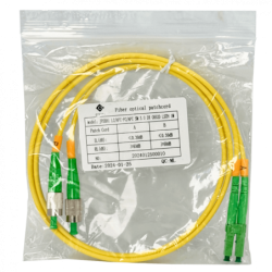 1mt LC/APC-FC/APC MonoModo SM Duplex Jumper Cable Fibra 9/125um