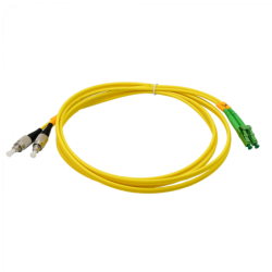 2mt LC/APC-FC/UPC MonoModo SM Duplex Jumper Cable Fibra 9/125um 3mm