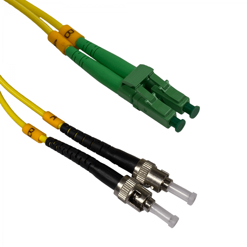 5mt SM LC/APC-ST/UPC MonoModo SM Duplex Jumper Cable Fibra 3.0mm 9/125