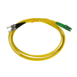 2mt SM LC/APC-ST/UPC MonoModo SM Duplex Jumper Cable Fibra 3.0mm 9/125