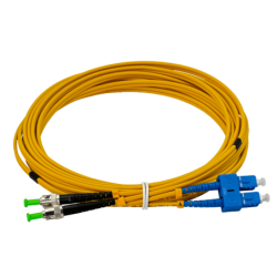 5mt SC/UPC-ST/APC MonoModo SM Duplex Jumper Cable Fibra 3.0mm 9/125um