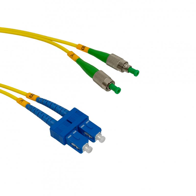 5mt SC/UPC-FC/APC MonoModo SM Duplex Jumper Cable Fibra 9/125um 3mm