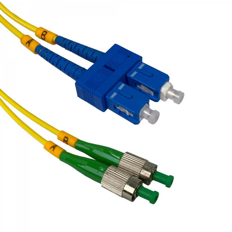 2mt SC/UPC-FC/APC MonoModo SM Duplex Jumper Cable Fibra 9/125um 3mm