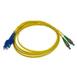 2mt SC/UPC-FC/APC MonoModo SM Duplex Jumper Cable Fibra 9/125um 3mm