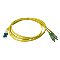 2mt FC/APC-LC/UPC MonoModo SM Duplex Jumper Cable Fibra 9/125um 3mm