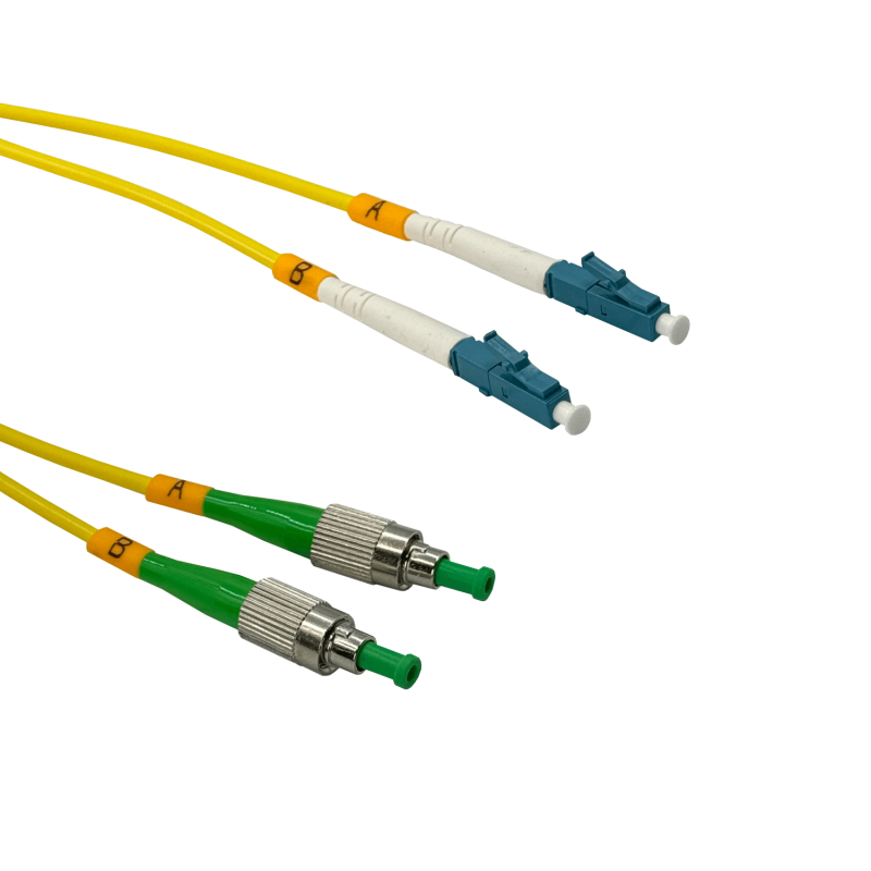 5mt FC/APC-LC/UPC MonoModo SM Duplex Jumper Cable Fibra 9/125um 3mm