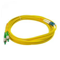 5mt FC/APC-LC/UPC MonoModo SM Duplex Jumper Cable Fibra 9/125um 3mm