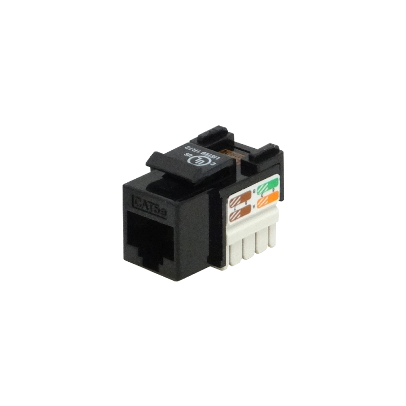LINKMADE Negr Cat5E U/UTP Punchable Keystone Conector Hembra RJ45