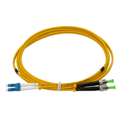 2mt LC/UPC-ST/APC MonoModo SM Duplex Jumper Cable Fibra 9/125um 3mm