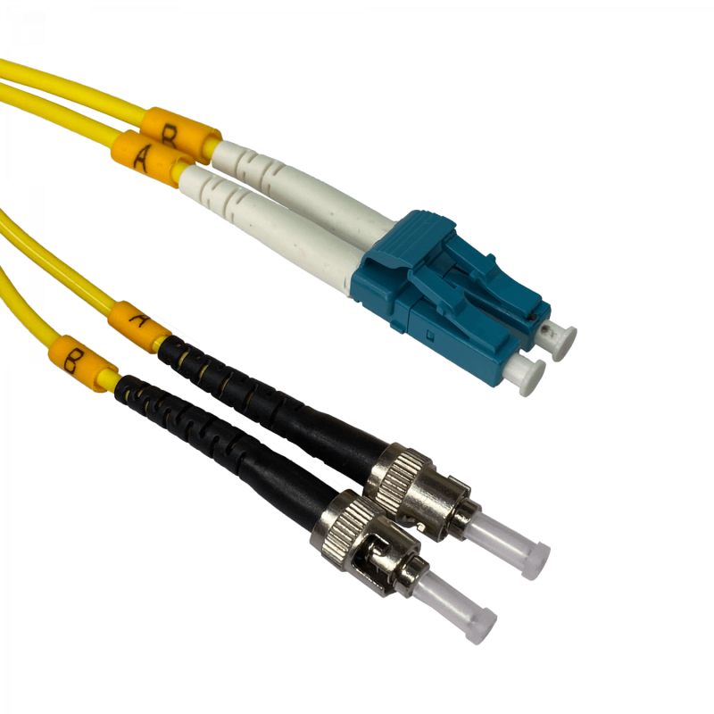 2mt LC-ST/UPC MonoModo SM Duplex Jumper Cable Fibra 9/125um 3mm LSZH