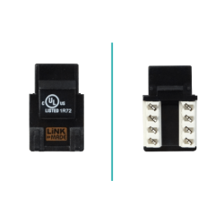LINKMADE Negr Cat5E U/UTP Punchable Keystone Conector Hembra RJ45