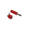 Conector Rojo Banana Plug 4mm Macho y Hembra J072