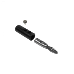 Conector Negro Banana Plug 4mm Macho y Hembra J072