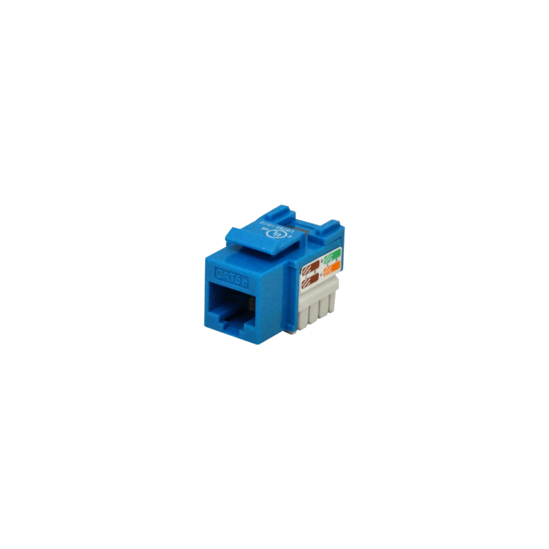 LINKMADE Azul Cat5E U/UTP Punchable Keystone Conector Hembra RJ45