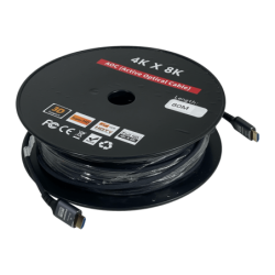 8K 80mt 4320p HDMI-M HDMI-M Cable Fibra Optica Negro v2.0 3D 4Kx8K