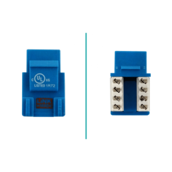 LINKMADE Azul Cat5E U/UTP Punchable Keystone Conector Hembra RJ45