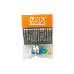 LINKMADE Azul Cat5E U/UTP Punchable Keystone Conector Hembra RJ45