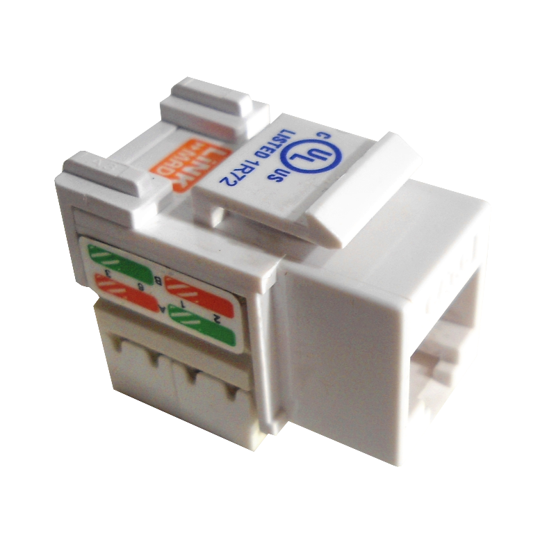 LINKMADE Blanco Cat6 U/UTP Punchable Keystone Conector Hembra RJ45