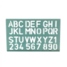 Normografo Planilla Plastica Letras y Numeros 30mm 150x240x2mm