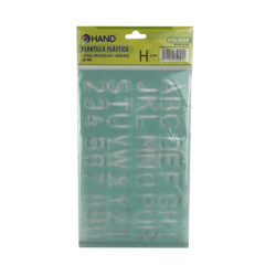 Normografo Planilla Plastica Letras y Numeros 30mm 150x240x2mm