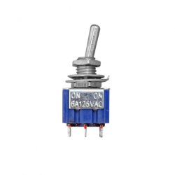 Interruptor 6-Pin 2-Pos Celeste ON-ON Toggle Perilla 250V 3AMP DPDT