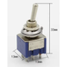 Interruptor 6-Pin 2-Pos Celeste ON-ON Toggle Perilla 250V 3AMP DPDT