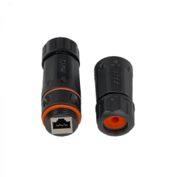 Cat6A 10Gbps Exterior Copla RJ45 STP FTP M25 IP68 Hembra-Hembra