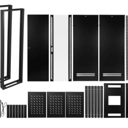 LINKMADE Desarmado 42U 1000mm Rack 100cm-Fondo c/PDU-VENT-Bandejas Pu