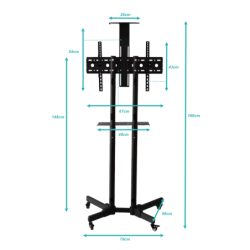 Soporte TV Movil 32-65Pulgadas Con ruedas
