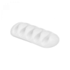 Organizador de 5 Cable Escritorio Adhesivo Silicona Blanco 27x67mm