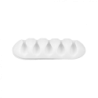 Organizador de 5 Cable Escritorio Adhesivo Silicona Blanco 27x67mm