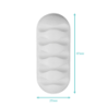Organizador de 5 Cable Escritorio Adhesivo Silicona Blanco 27x67mm